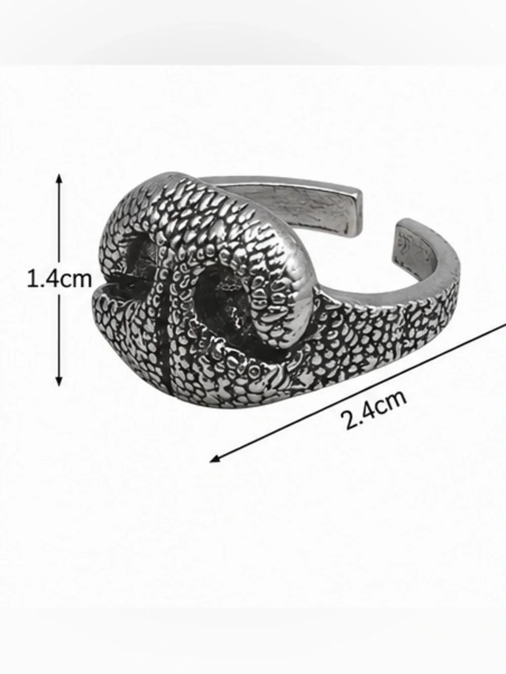 Rustic Ram Skull Statement Ring | Adjustable Vintage Silver Animal Ring